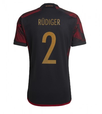 Tyskland Antonio Rudiger #2 Replika Udebanetrøje VM 2022 Kortærmet
